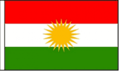 Kurdistan Hand Waving Flags